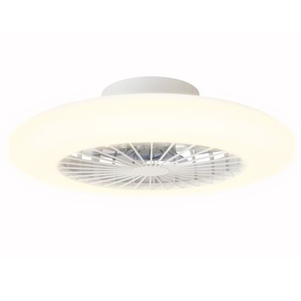Aigostar - LED dimmbare Deckenleuchte mit Ventilator LED/40W/230V 2700-6500K Ø 48,5 cm Weiß + Fernbedienung