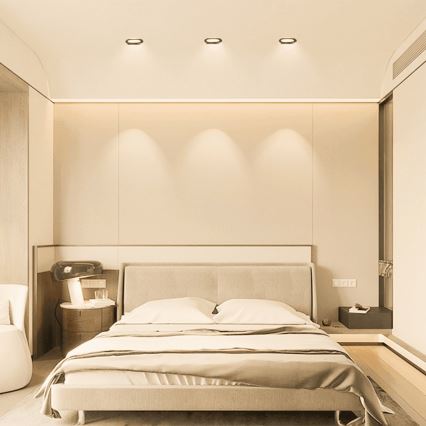 Aigostar - LED-Einbauleuchte für Badezimmer LED/4,8W/230V 3000K schwarz IP65