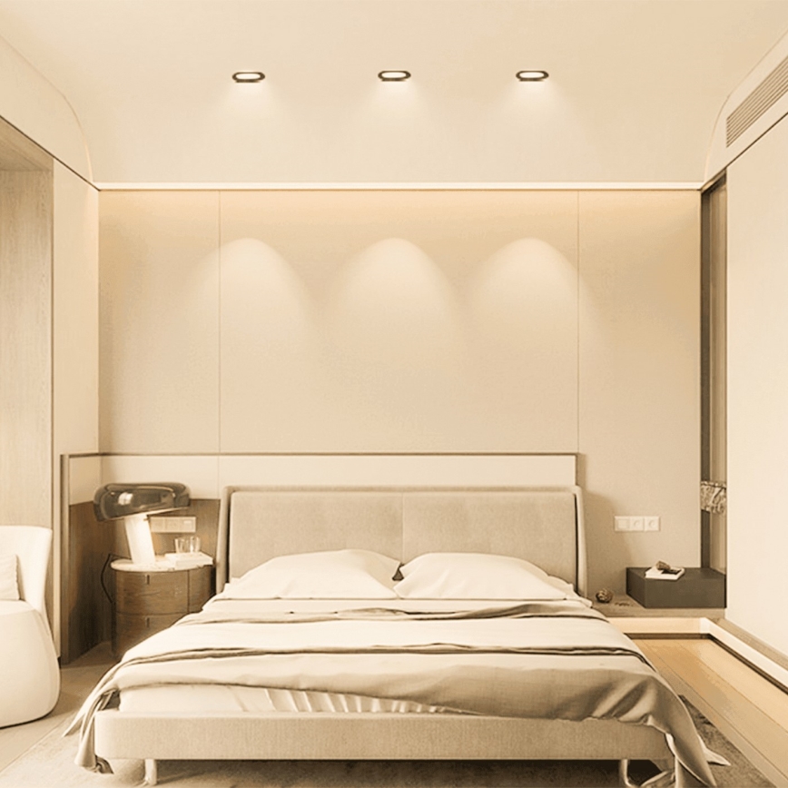 Aigostar - LED-Einbauleuchte für Badezimmer LED/4,8W/230V 3000K schwarz IP65