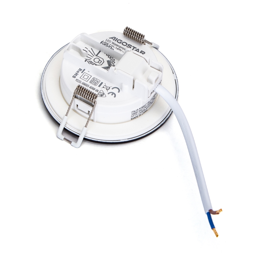 Aigostar - LED-Einbauleuchte für Badezimmer LED/4,8W/230V 4000K schwarz IP65