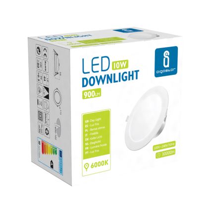 Aigostar - LED-Einbauleuchte für Badezimmer LED/10W/230V 6000K IP44 d 11,5 cm weiß