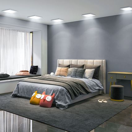 Aigostar - LED Einbauleuchte LED/12W/230V 6500K 17,5x17,5 cm weiß