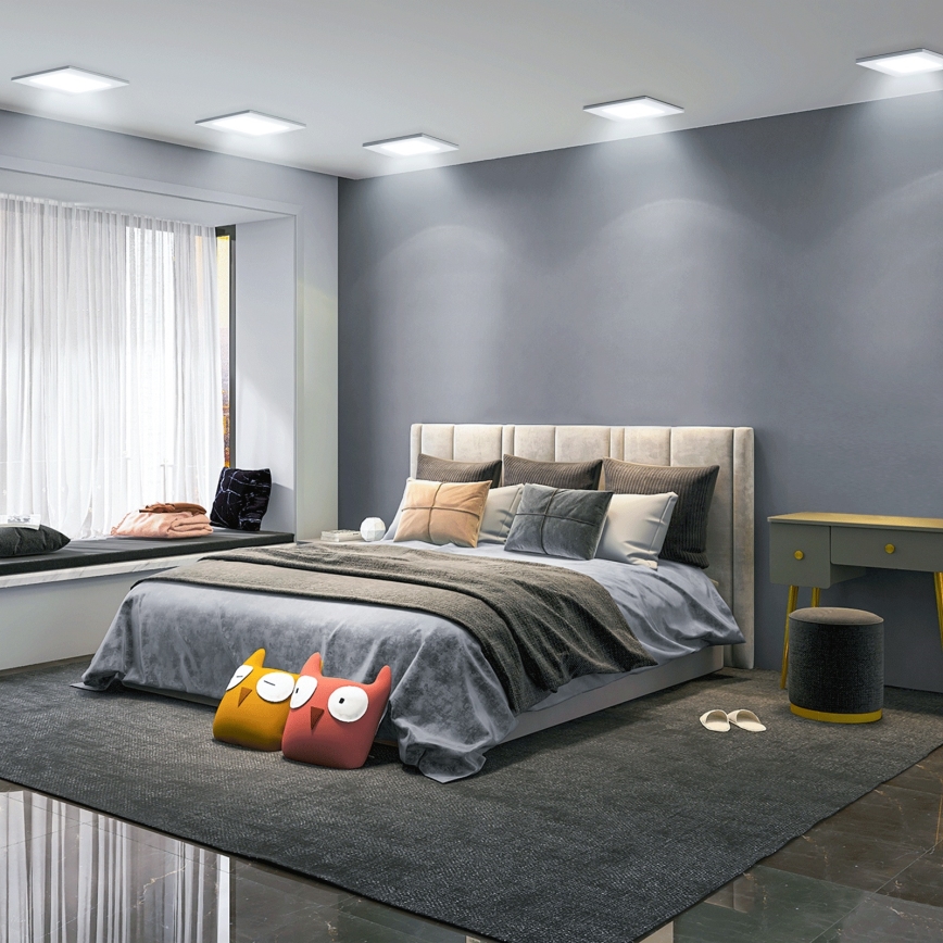 Aigostar - LED Einbauleuchte LED/12W/230V 6500K 17,5x17,5 cm weiß