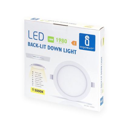 Aigostar - LED-Einbauleuchte LED/18W/230V 3000K d 27,5 cm weiß