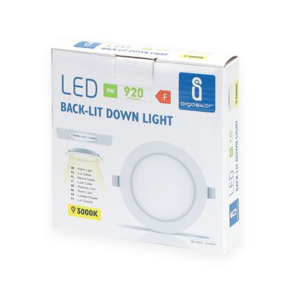 Aigostar - LED-Einbauleuchte LED/9W/230V 3000K Ø 14,5 cm weiß