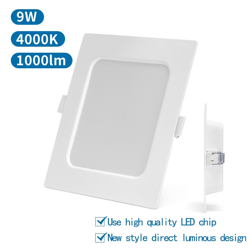 Aigostar - LED Einbauleuchte LED/9W/230V 4000K 14,5x14,5 cm weiß