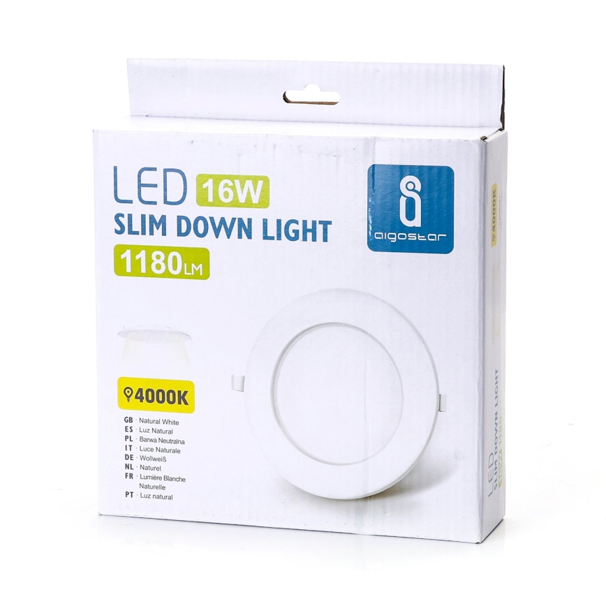 Aigostar - LED-Einbauleuchte ULTRATHIN LED/16W/230V 6000K weiß