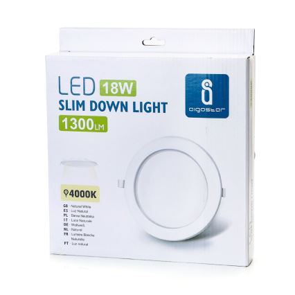Aigostar - LED-Einbauleuchte ULTRATHIN LED/18W/230V 4000K weiß