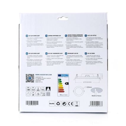 Aigostar - LED-Einbauleuchte ULTRATHIN LED/18W/230V 4000K weiß