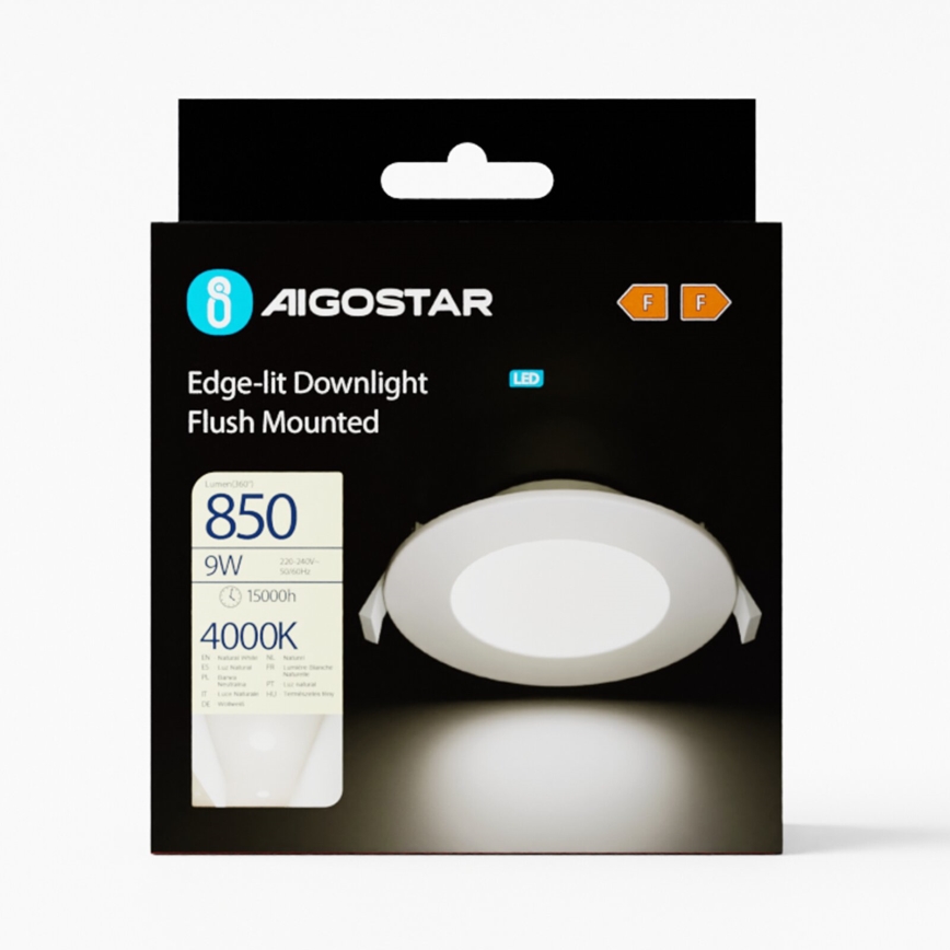 Aigostar - LED-Einbauleuchte ULTRATHIN LED/9W/230V 4000K weiß