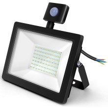 Aigostar - LED-Flutlicht mit Sensor LED/50W/230V 4000K IP65 schwarz