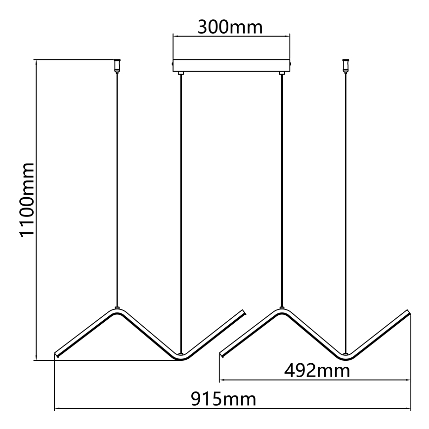 Aigostar - LED-Hängeleuchte LED/23W/230V 6500K
