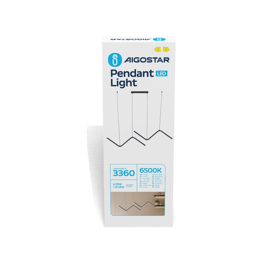 Aigostar - LED-Hängeleuchte LED/23W/230V 6500K