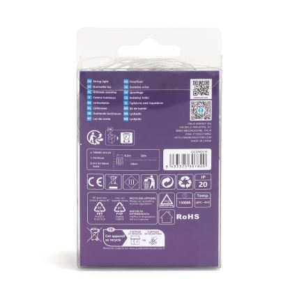 Aigostar - LED-Lichterkette 100xLED/3xAA 10,3m warmweiß