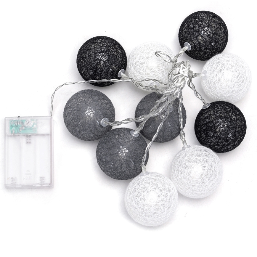 Aigostar - LED-Lichterkette 10xLED/3xAA 2 m warmweiß