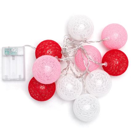 Aigostar - LED Lichterkette 10xLED/3xAA 2m warmweiß