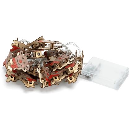Aigostar - LED  Lichterkette 20xLED/3xAA 3m warmweiß Rentier