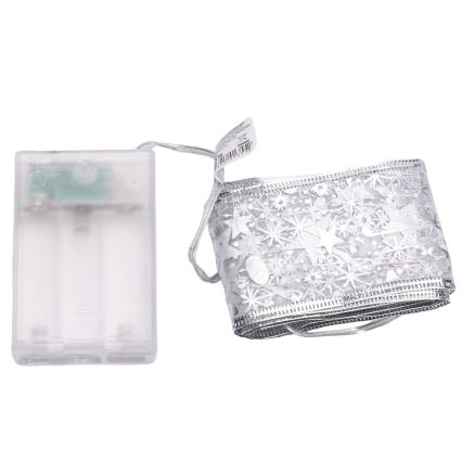 Aigostar - LED-Lichterkette 50xLED/3xAA 5 m warmweiß silber