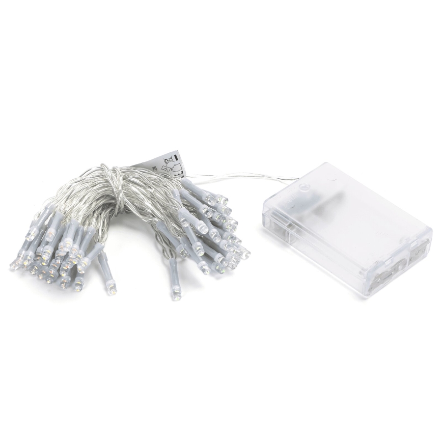 Aigostar - LED Lichterkette 50xLED/3xAA 5,3m mehrfarbig