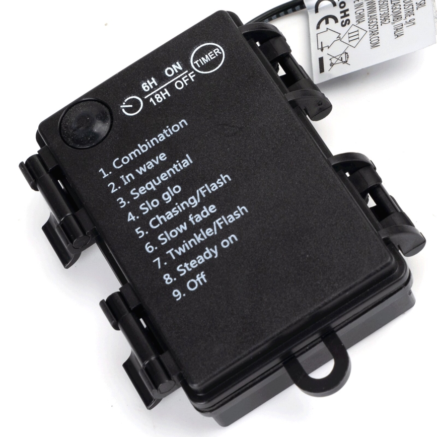 Aigostar - LED-Lichterkette für den Außenbereich, 150 LEDs, 8 Funktionen, 3×AA, 15,3 m, IP44, warmweiß