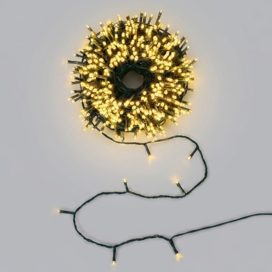 Aigostar - LED-Lichterkette für den Außenbereich 50 LEDs/8 Funktionen 8 m IP44 warmweiß