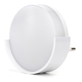 Aigostar - LED-Nachtleuchte mit Dämmerungssensor LED/1W/230V 6500K rund