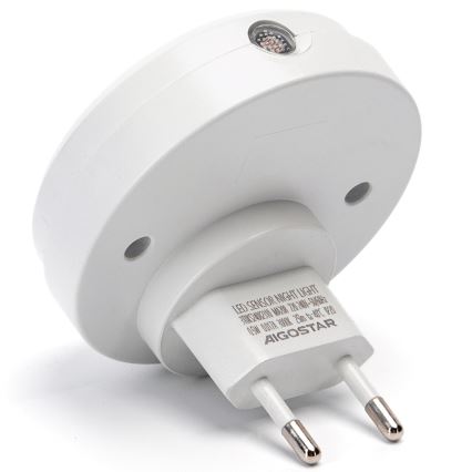 Aigostar - LED Nachtleuchte mit Dämmerungssensor LED/0,5W/230V 6500K