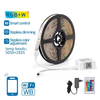 Aigostar - LED RGB dimmbarer Streifen 6,5 m LED/16,5W/12/230V 3000K Wi-Fi