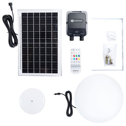 Aigostar - LED RGBW dimmbare MESH-Außenleuchte LED/35W/3,7V 4000mAh 2700-6500K IP65 Ø 30 cm + Fernbedienung