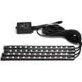 Aigostar - LED RGB dimmbare Streifen fürs Auto LED/4,5W/5V + Fernbedienung