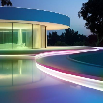 Aigostar - LED RGB dimmbarer Solar-LED-Streifen LED/20W/3,2V 20 m IP65 20000 mAh + Fernbedienung