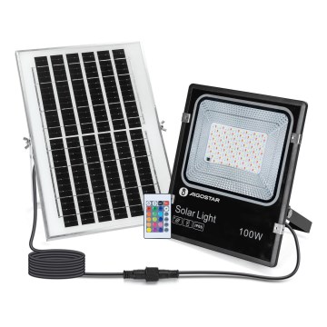 Aigostar - LED RGB dimmbarer Solarstrahler LED/100W/3,2V IP66 + Fernbedienung
