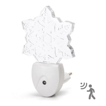Aigostar - LED RGB Nachtleuchte mit Dämmerungssensor LED/0,5W/230V Schneeflocke