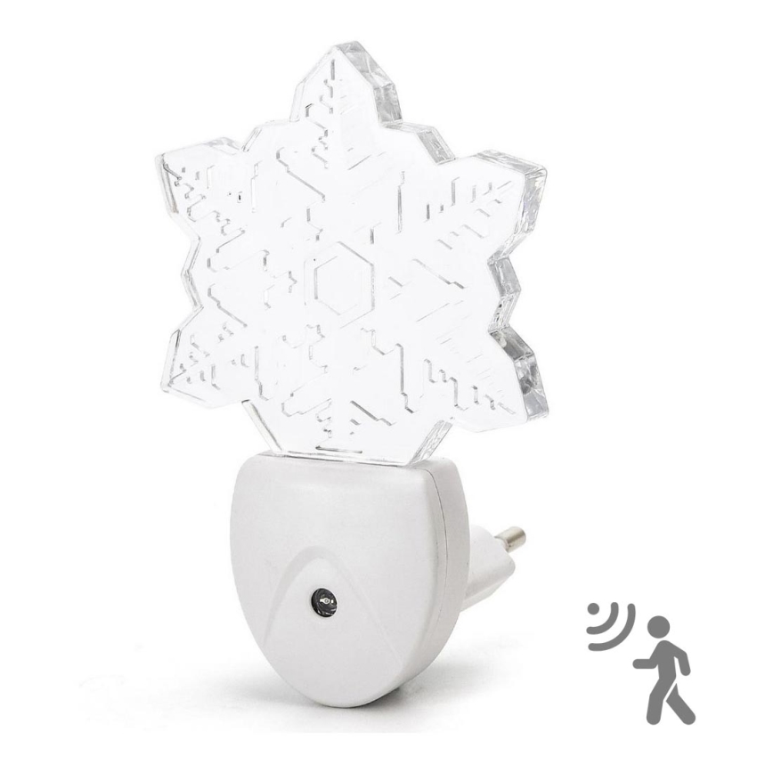 Aigostar - LED RGB Nachtleuchte mit Dämmerungssensor LED/0,5W/230V Schneeflocke