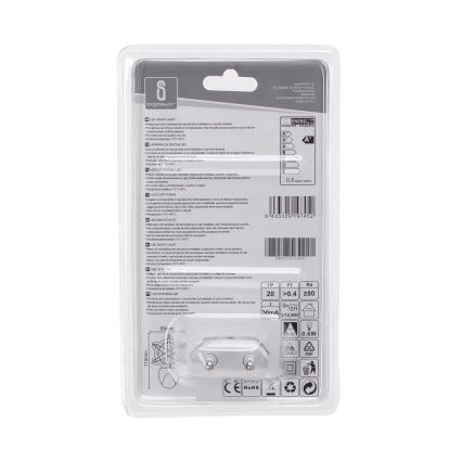 Aigostar - LED RGB Nachtleuchte mit Dämmerungssensor LED/0,5W/230V Schneeflocke