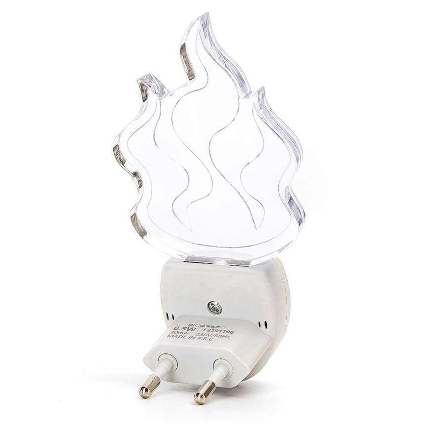 Aigostar - LED RGB Nachtlicht mit einem Sensor LED/0,5W/230V Flamme