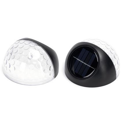 Aigostar - LED RGB Solar-Wandleuchte LED/2W/1,2V 300 mAh schwarz IP44