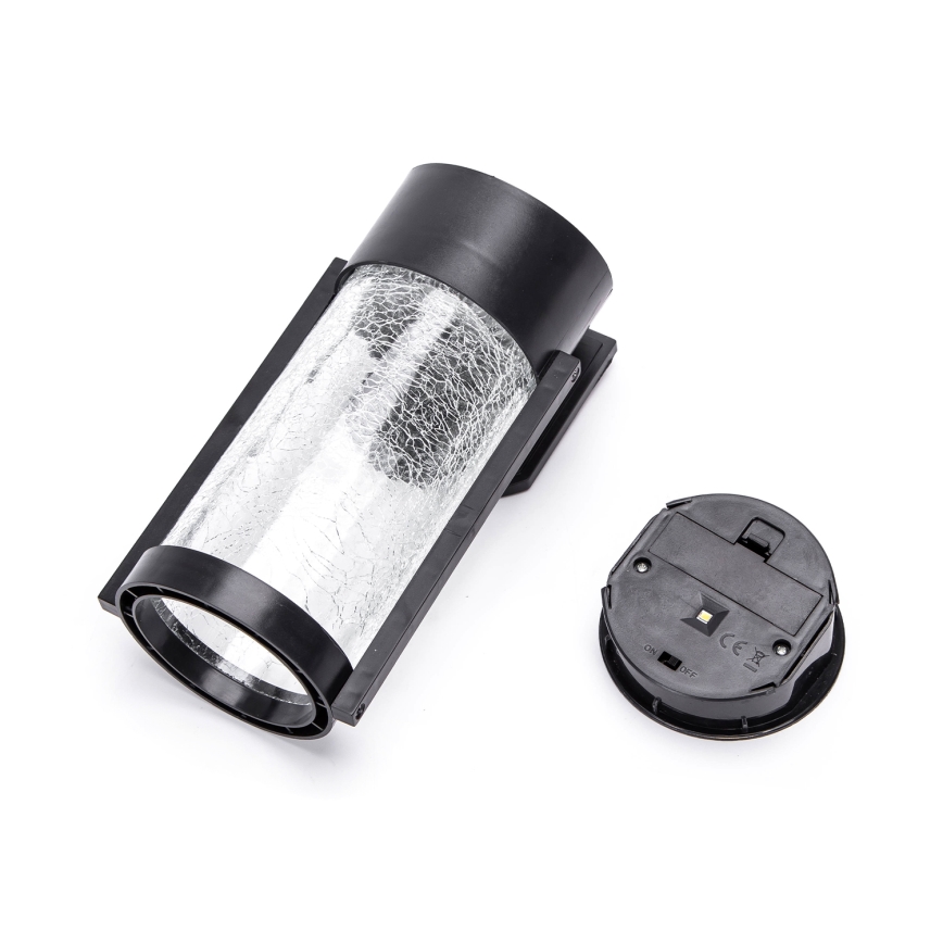 Aigostar - LED RGB Solar-Wandleuchte LED/2W/1,2V schwarz IP44