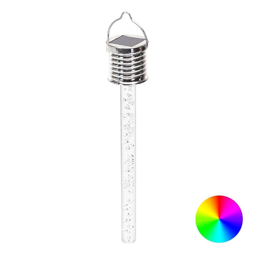 Aigostar - LED-RGB-Solarleuchte LED/0,006W/1,2V Chrom IP44