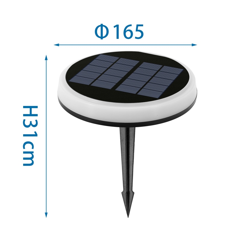 Aigostar - LED RGBIC Solarleuchte LED/0,6W/3,7V IP65 2000 mAh