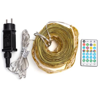 Aigostar - LED RGBICW Intelligente Weihnachtslichterkette für den Außenbereich MESH 100xLED 10 m IP44 + Fernbedienung