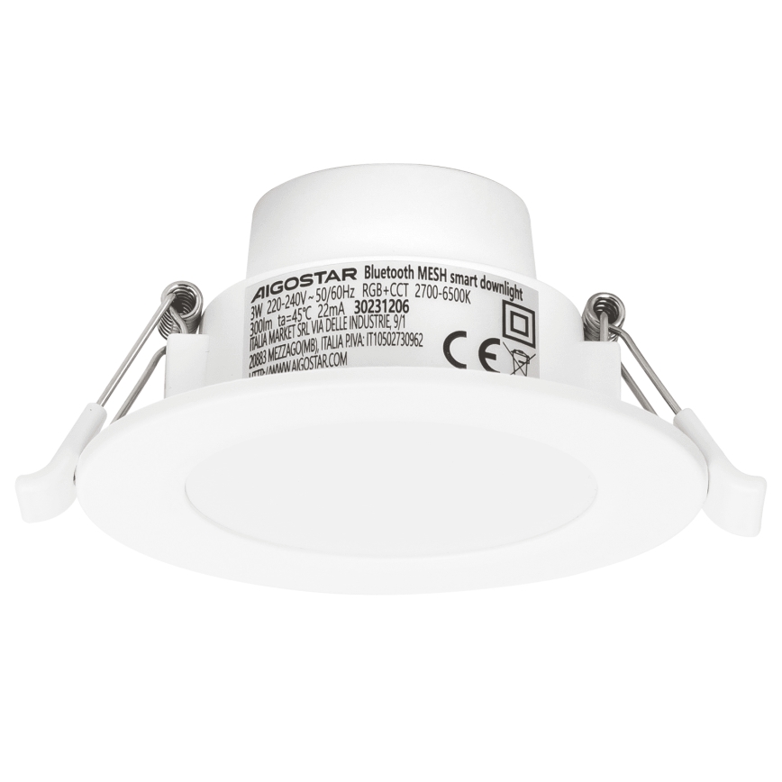 Aigostar - LED-RGBW- Dimmbare Einbauleuchte für Badezimmer MESH Smart LED/3W/230V 2700-6500K IP44