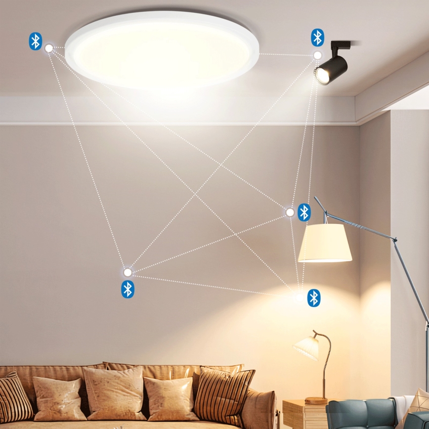 Aigostar - LED RGBW dimmbare Deckenleuchte MESH LED/36W/230V 3000-6500K Weiß + Fernbedienung
