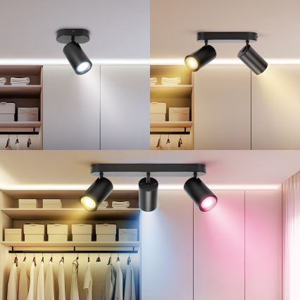 Aigostar - LED RGBW dimmbarer Einbaustrahler MESH 3xLED/4,9W/230V 2700-6500K Weiß + Fernbedienung