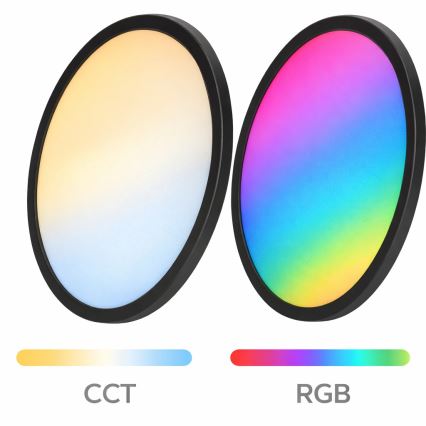 Aigostar - LED RGBW Dimmbare Deckenleuchte MESH LED/24W/230V 3000-6500K schwarz + Fernbedienung