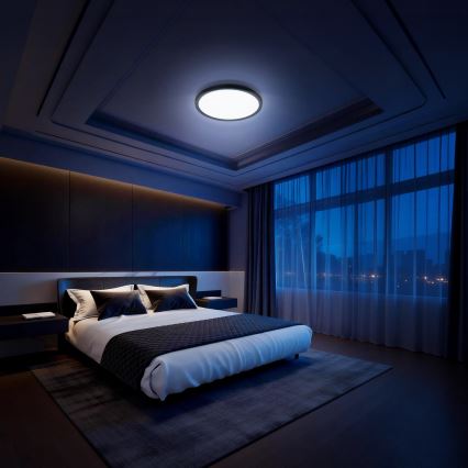 Aigostar - LED RGBW Dimmbare Deckenleuchte MESH LED/24W/230V 3000-6500K schwarz + Fernbedienung