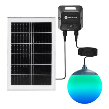 Aigostar - LED RGBW dimmbare Solarleuchte MESH LED/20W/3,7V 4000 mAh 2700K-6500K IP65 Ø 15 cm