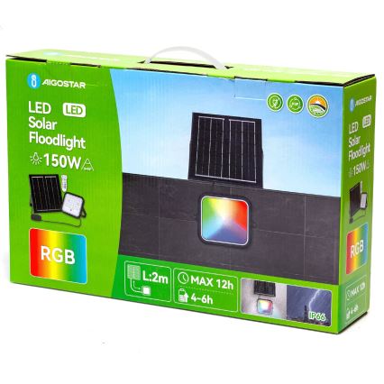 Aigostar - LED-RGBW- Dimmbarer Solarstrahler LED/150W/3,4V IP66 + Fernbedienung