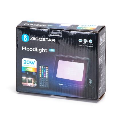 Aigostar - LED RGBW dimmbarer Fluter LED/20W/230V IP65 + Fernbedienung