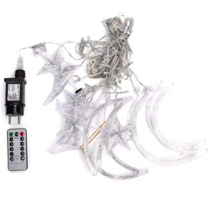 Aigostar - LED RGBY Außen-Lichterkette 120 LEDs / 8 Funktionen, 3 x 0,6 m, IP44, mehrfarbig + Fernbedienung